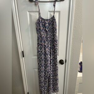 Japna size medium sleeveless print multicolor romper jumper